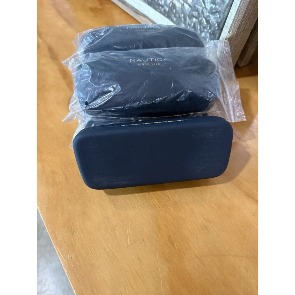 Lot Of 5 Nautica Dark Blue Hard Clamshell Case For Eye Glasses New